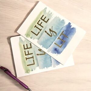 NEW “LIFE IS LIT” LINED 64 PAGE INSPIRATIONAL NOTEBOOK/JOURNAL